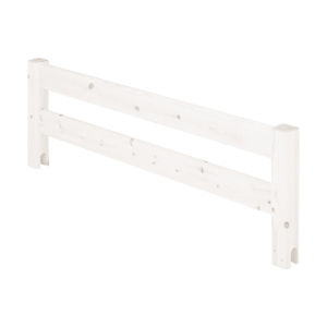 Bílá bezpečnostní zábrana z borovicového dřeva k posteli Flexa Classic, délka 116 cm
