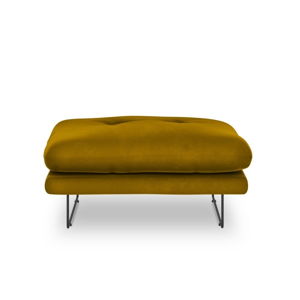 Žlutý puf se sametovým potahem Windsor & Co Sofas Gravity