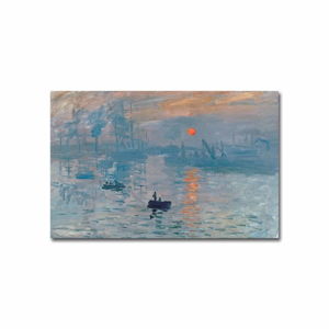 Nástěnná reprodukce na plátně Claude Monet Sunrise, 70 x 45 cm