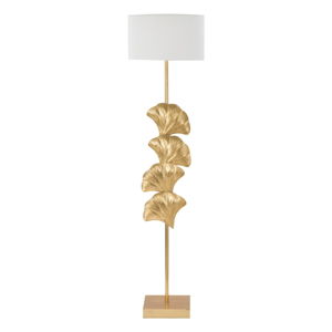 Volně stojící lampa Mauro Ferretti Glamy v bílé a zlaté barvě