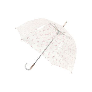 Dámský větruodolný transparentní holový deštník Ambiance Pink Constellation, ⌀ 85 cm