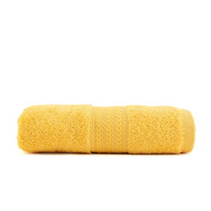 Žlutý ručník z čisté bavlny Sunny, 50 x 90 cm