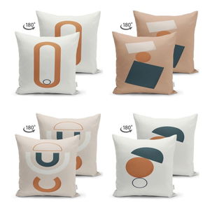 Sada 4 povlaků na polštář Minimalist Cushion Covers Geometric, 45 x 45 cm