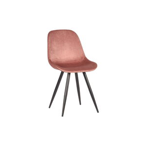 Světle růžové sametové jídelní židle v sadě 2 ks Capri  – LABEL51