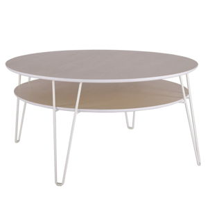 Konferenční stolek s bílými nohami RGE Leon, ⌀ 100 cm