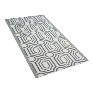 Šedo-bílý venkovní koberec Monobeli Mismo, 90 x 180 cm