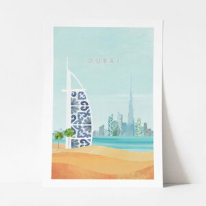 Plakát Travelposter Dubai, A2
