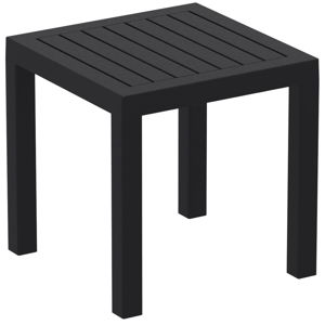 Černý zahradní odkládací stolek Resol Ocean, 45 x 45 cm