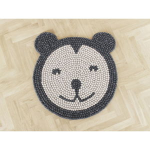 Dětský kuličkový vlněný koberec Wooldot Ball Rugs Bear, ⌀ 90 cm