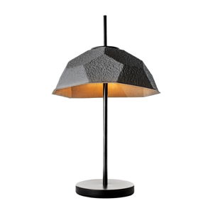 Černá stolní lampa se stínidlem z recyklovaného papíru Design Twist Mosen