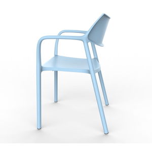 Sada 2 světle modrých zahradních židlí s područkami Resol Splash