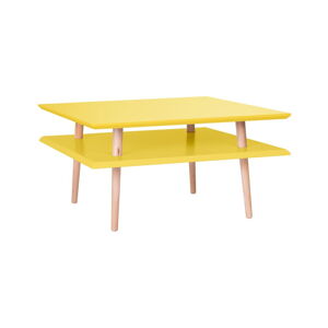 Žlutý konferenční stolek Ragaba Square, 68 x 68 cm