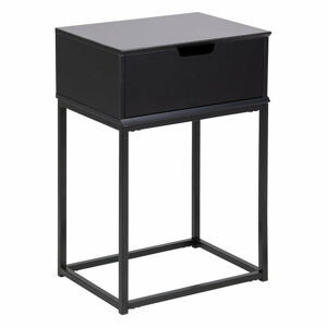 Černý noční stolek Actona Mitra, 40 x 30 cm