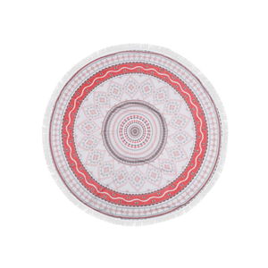 Barevná plážová osuška ze 100% bavlny Circles, ⌀ 150 cm