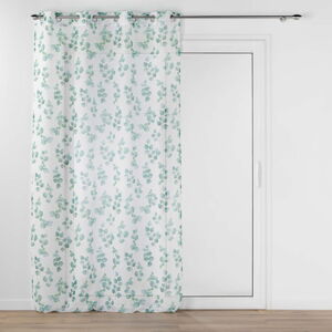 Bílo-zelená voálová záclona 140x280 cm Leandre – douceur d'intérieur