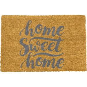 Rohožka z přírodního kokosového vlákna Artsy Doormats Home Sweet Home Grey, 40 x 60 cm