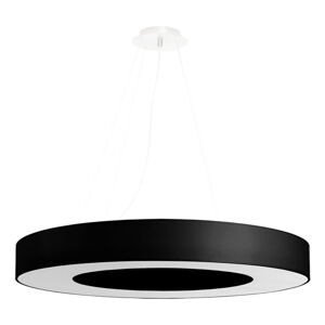 Černé závěsné svítidlo s textilním stínidlem ø 70 cm Galata Slim – Nice Lamps