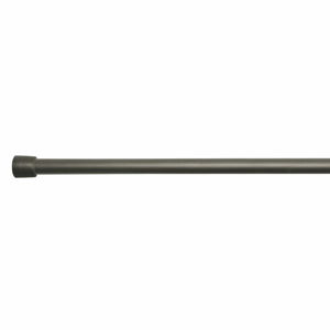 Černá tyč na sprchový závěs s nastavitelnou délkou InterDesign Rod, délka 127 - 221 cm