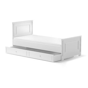 Bílá dětská postel se zásuvkou BELLAMY Ines, 90 x 200 cm