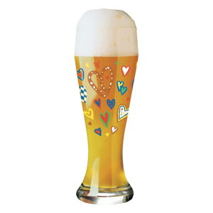 Set pivní sklenice z křišťálového skla a 5 podtácků Ritzenhoff Ulrike Vater, 645 ml