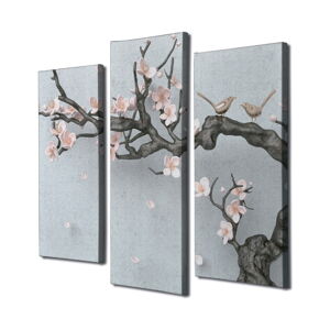 Obrazy v sadě 3 ks 20x40 cm Sakura – Wallity