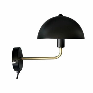 Nástěnná lampa v černo-zlaté barvě Leitmotiv Bonnet, výška 25 cm