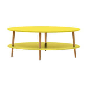 Žlutý konferenční stolek se sníženou spodní deskou Ragaba OVO