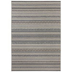 Hnědo-šedý koberec vhodný i na ven Elle Decor Bloom Rodez, 80 x 150 cm