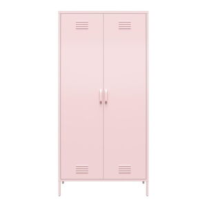 Růžová kovová šatní skříň 90x185 cm Cache - Novogratz