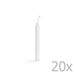 Sada 20 bílých vánočních svíček na stromeček Kähler Design Christmas Tree Candles
