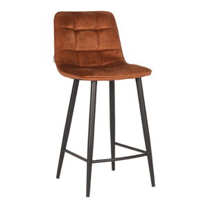 Sametové barové židle v cihlové barvě v sadě 2 ks 94 cm Jelt – LABEL51