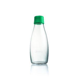 Sytě zelená skleněná lahev ReTap s doživotní zárukou, 500 ml