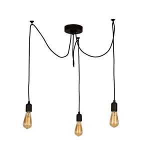 Černé závěsné svítidlo Wire Hanging Lamp Larro, 3 žárovky