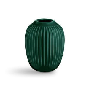 Zelená kameninová váza Kähler Design Hammershoi, výška 10 cm