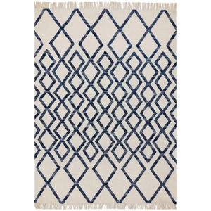 Béžovo-modrý koberec Asiatic Carpets Hackney Diamond, 120 x 170 cm