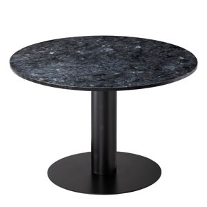 Černý žulový jídelní stůl s podnožím v černé barvě RGE Pepo, ⌀ 105 cm