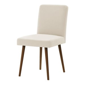 Krémová židle s tmavě hnědými nohami z bukového dřeva Ted Lapidus Maison Fragrance