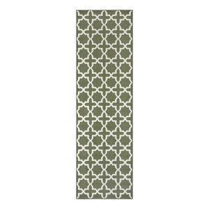 Zelený koberec běhoun 350x80 cm Glam - Hanse Home