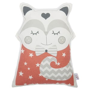 Červený dětský polštářek s příměsí bavlny Mike & Co. NEW YORK Pillow Toy Smart Cat, 23 x 33 cm
