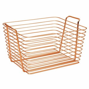 Oranžový kovový košík InterDesign Classico, 37,5 x 30 cm