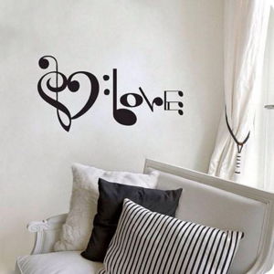 Dekorativní nálepka na stěnu Music Love