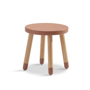 Růžová dětská stolička Flexa Play, ø 30 cm