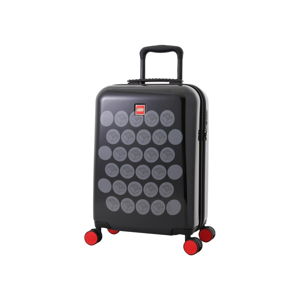 Černý dětský kufr s šedými prvky LEGO® Brick Dots 20
