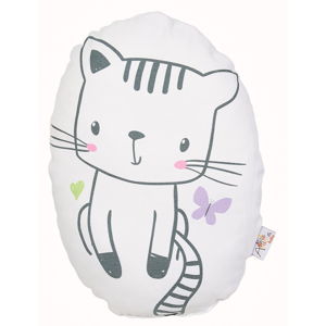 Dětský polštářek s příměsí bavlny Apolena Pillow Toy Cute Cat, 30 x 22 cm