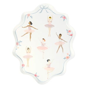 Papírové jednorázové tácky v sadě  8 ks Ballerina – Meri Meri