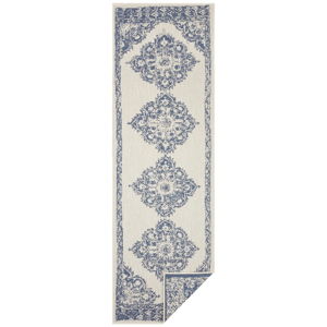 Modro-krémový venkovní koberec NORTHRUGS Cofete, 80 x 250 cm
