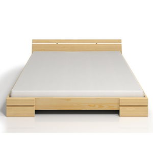 Dvoulůžková postel z borovicového dřeva s úložným prostorem SKANDICA Sparta Maxi, 200 x 200 cm