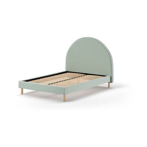 Zelená čalouněná jednolůžková postel s roštem 140x200 cm MOON – Vipack
