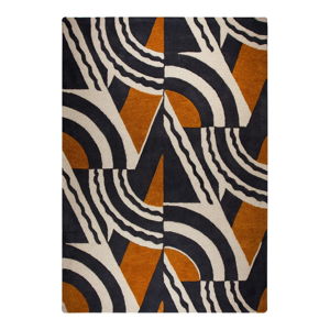Hnědo-oranžový ručně tkaný koberec Flair Rugs Rythm Lifestyle, 200 x 290 cm