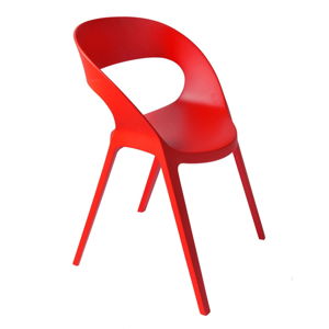 Sada 2 červených zahradních židlí Resol Carla